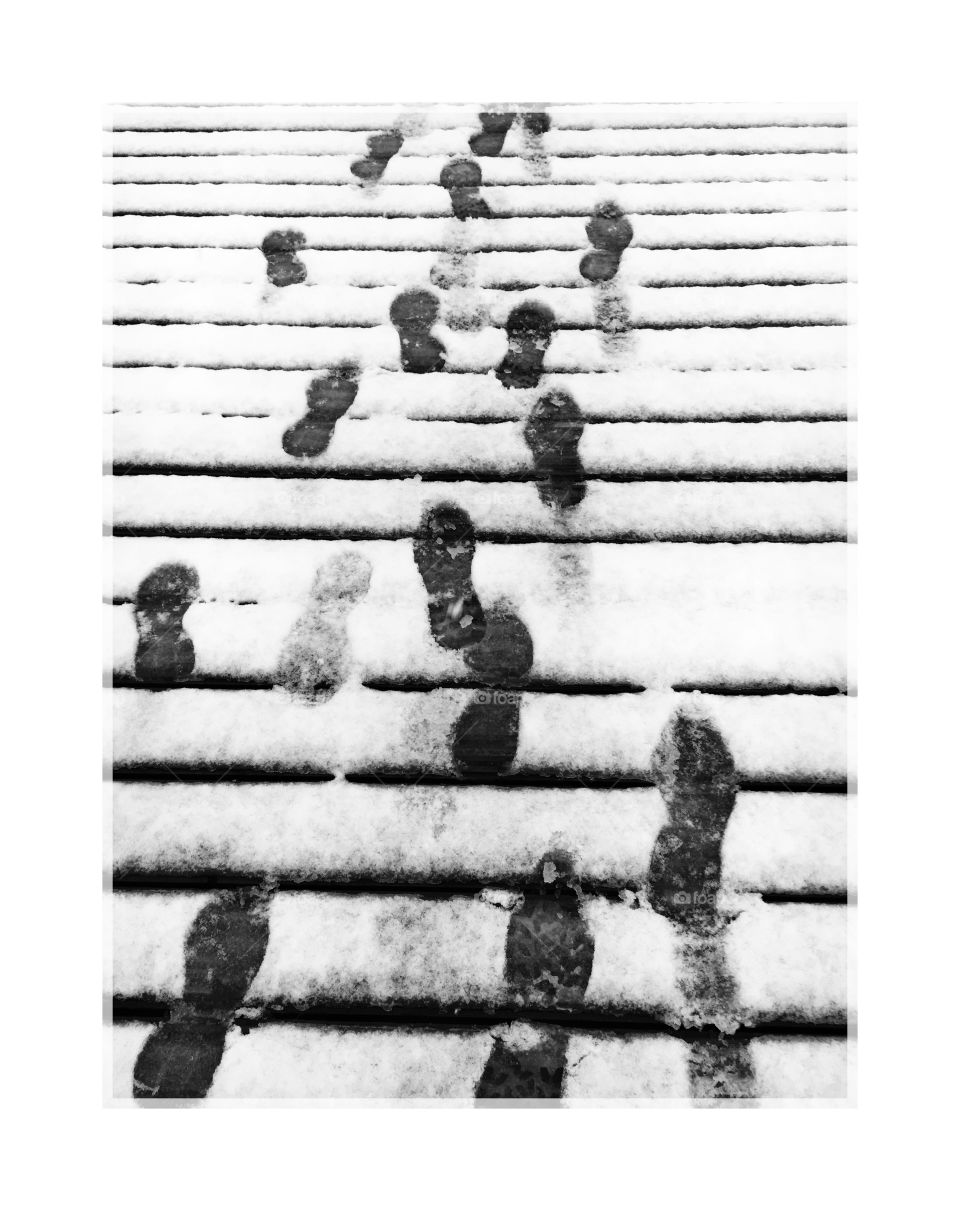 Foot prints old and new