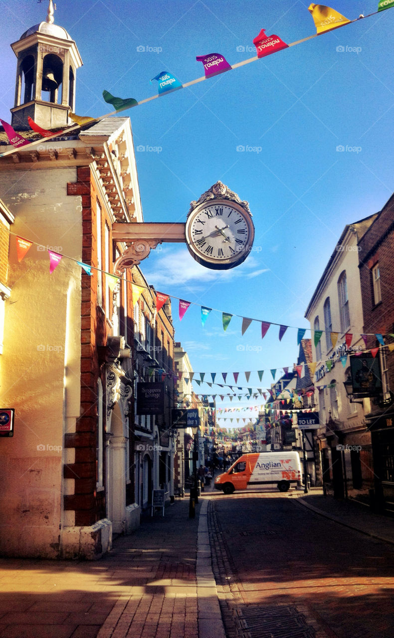 town clock rochester village by percypiglet