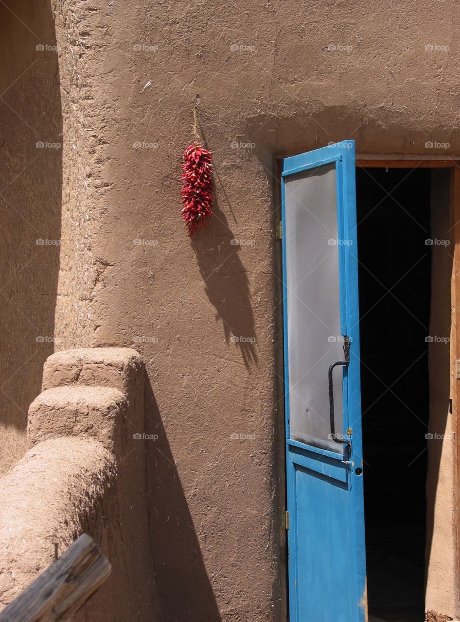 The Blue Pueblo Door