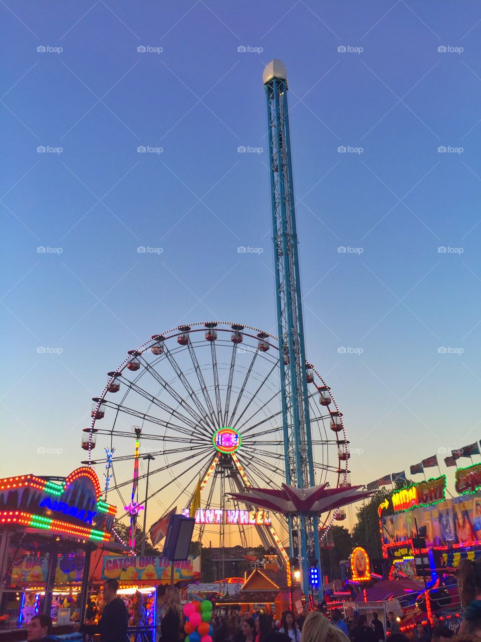 Ferris wheel at night