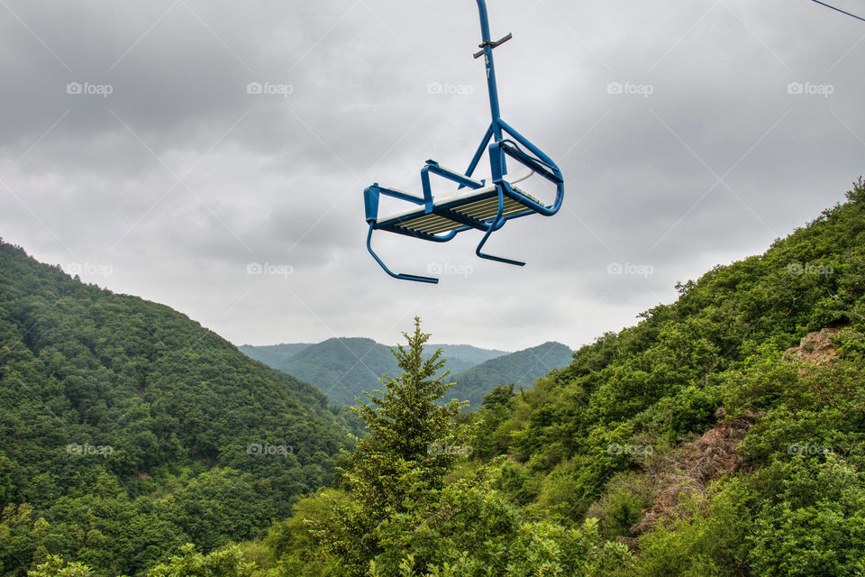 Low angle view of ski lift