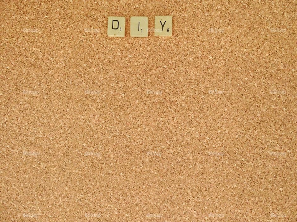 Word on corkboard background