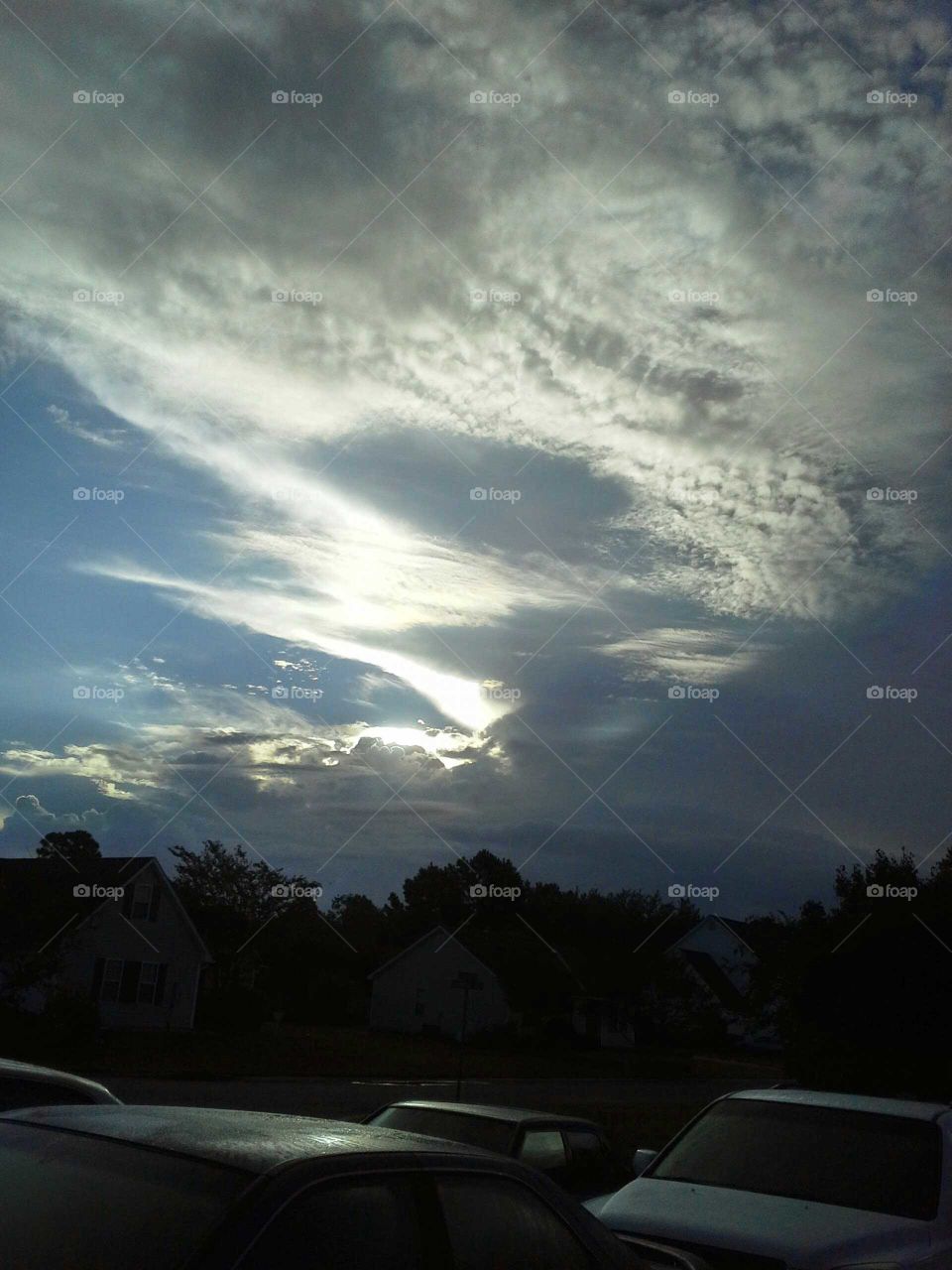 Light dancing in the clouds.