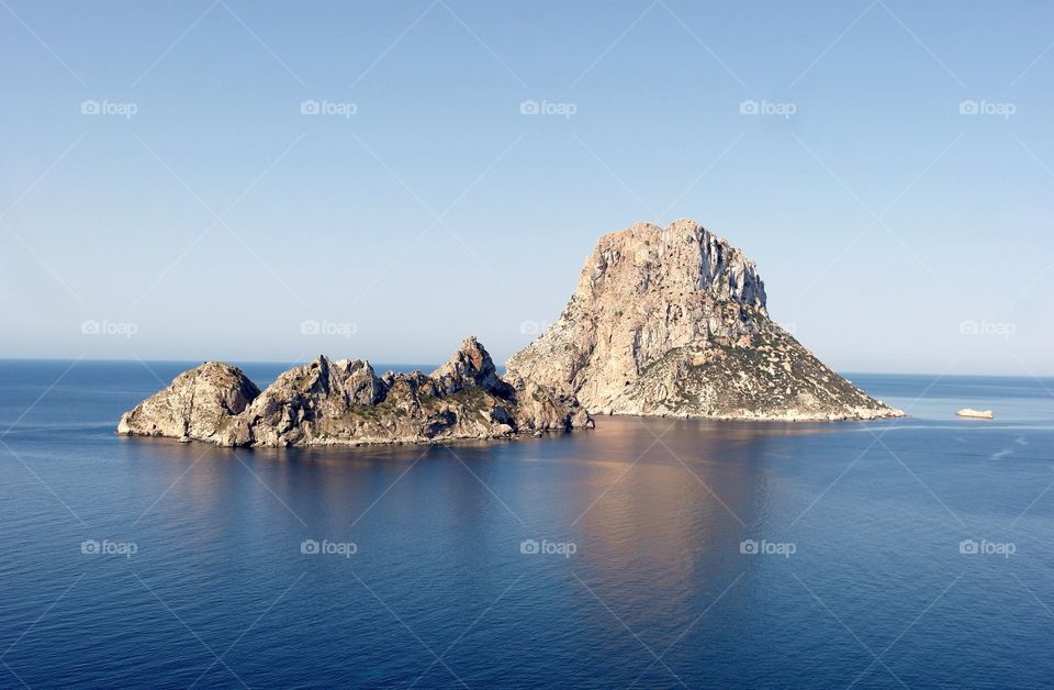 View of beautiful islot Es Vedra