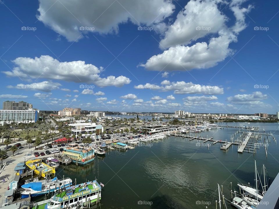 Beautiful view of Clearwater Beach from rooftop bar