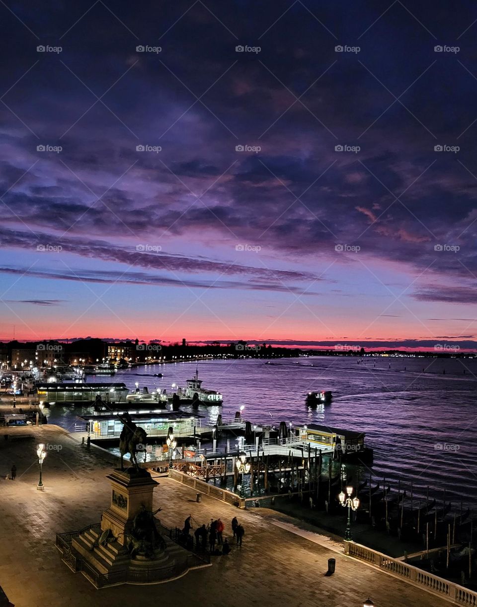 view of Venice at sunrise