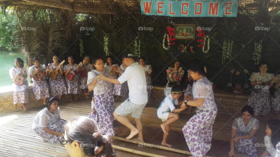 Tourist attractions dancing  in bohol