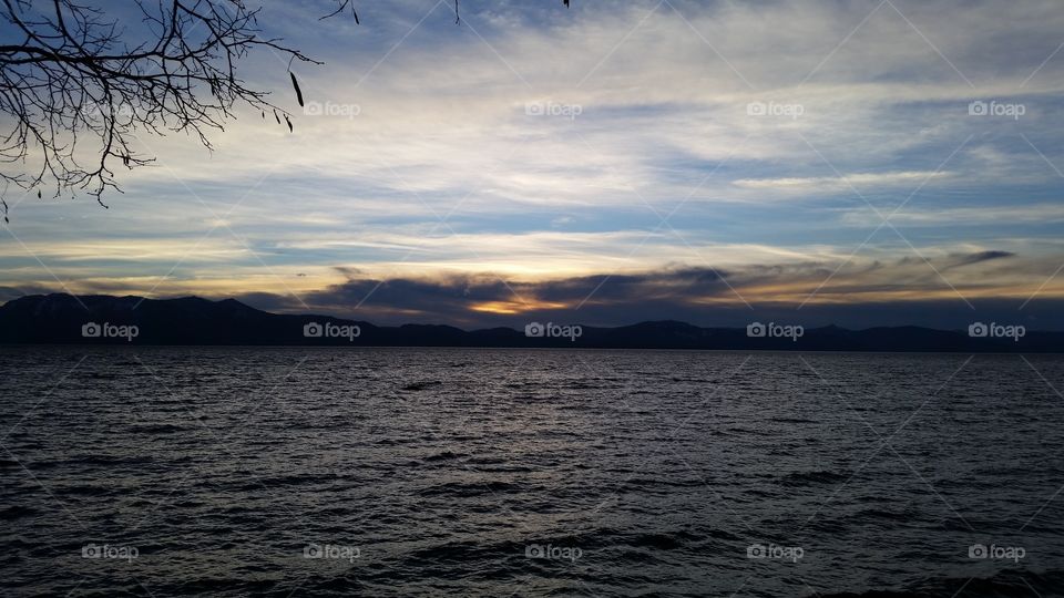 Sunset 3-15-15. Sunset over South Lake Tahoe, CA 