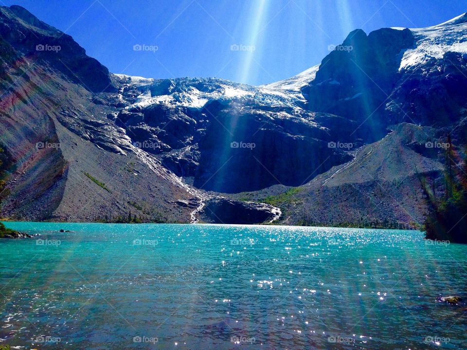 A breathtaking hike to the Upper Lake at Joffre Lakes Provincial Park near Pemberton BC. The scenery was stunning... Alpine meadows, mountains, glaciers, Caribbean blue waters all combined with the freshness of early morning Summer sunshine.