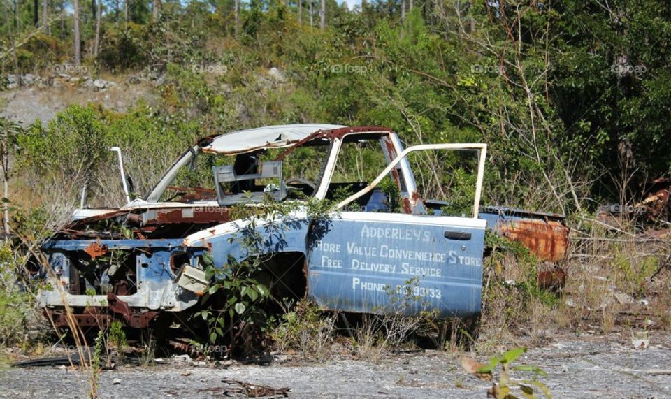 Abandoned truck