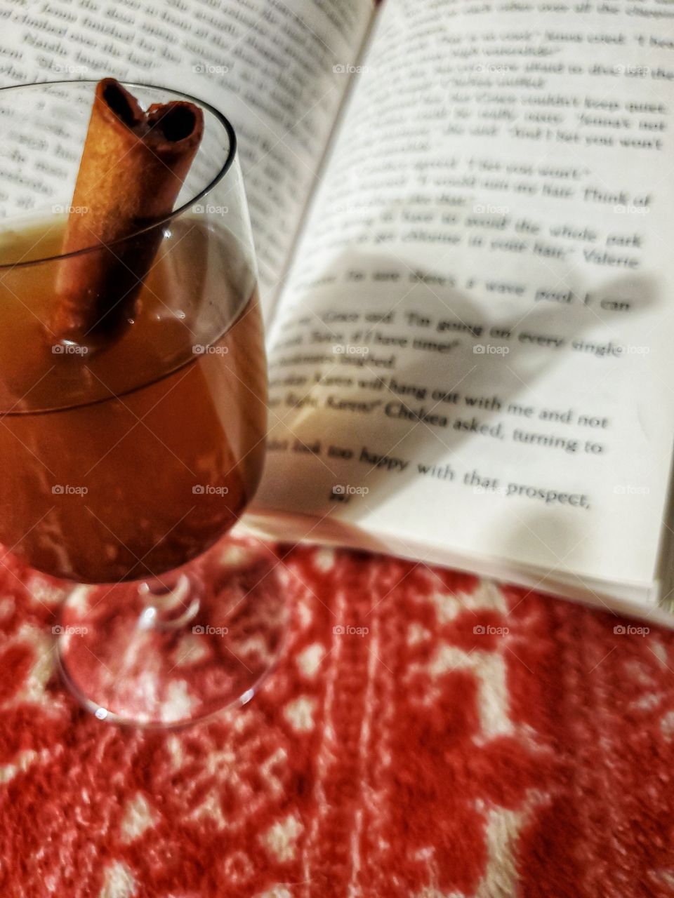 Homemade apple cider and a good book.