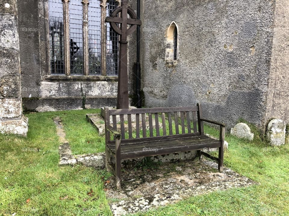 A time for reflection and to unwind from this seat for worshipers of this Dartmoor Church, in the UK.