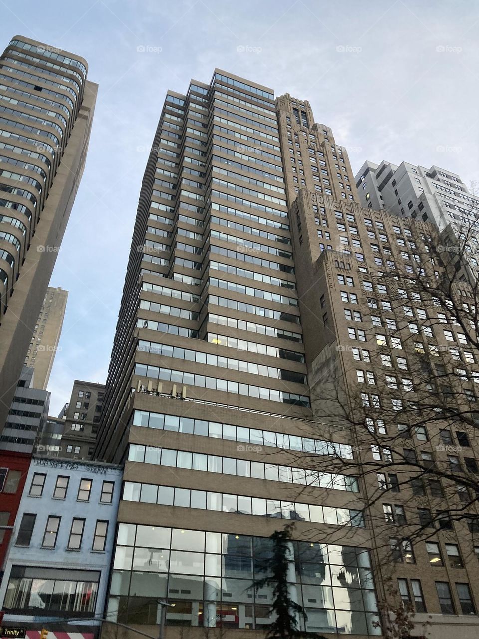 Building in New York from bottom