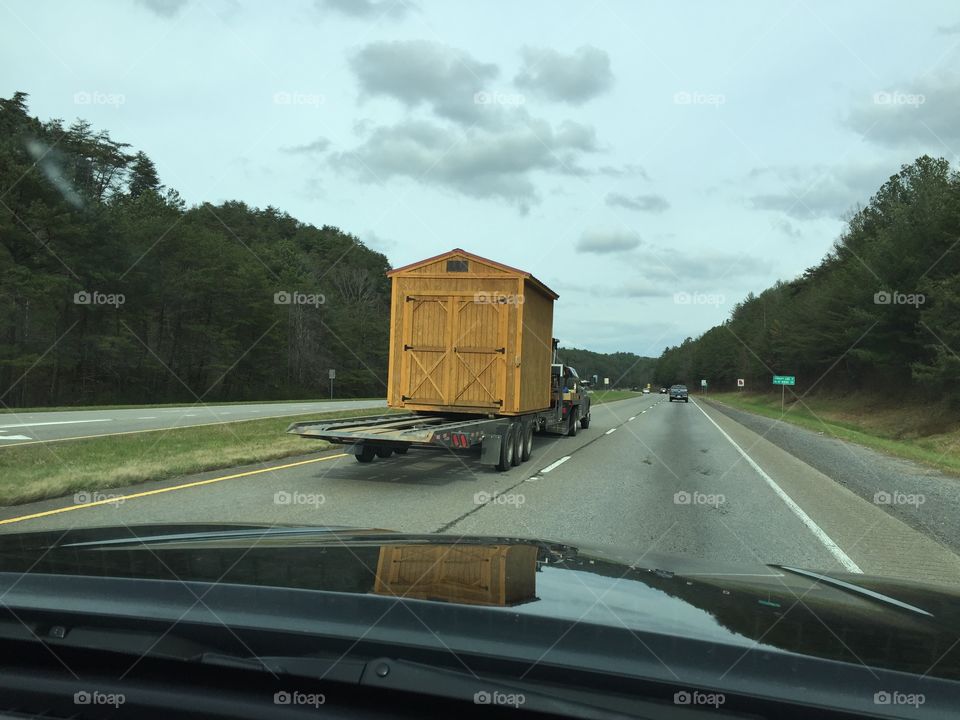 Utility house on truck