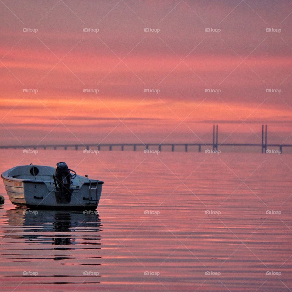 Boat in red