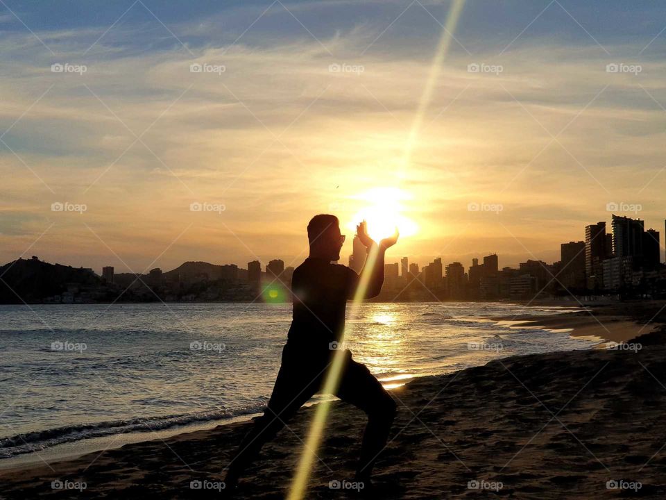 Sunset#beach#city#view#human