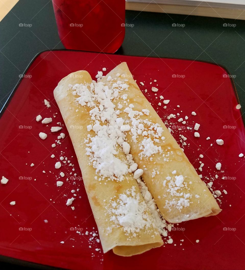 Strawberry jelly crepes