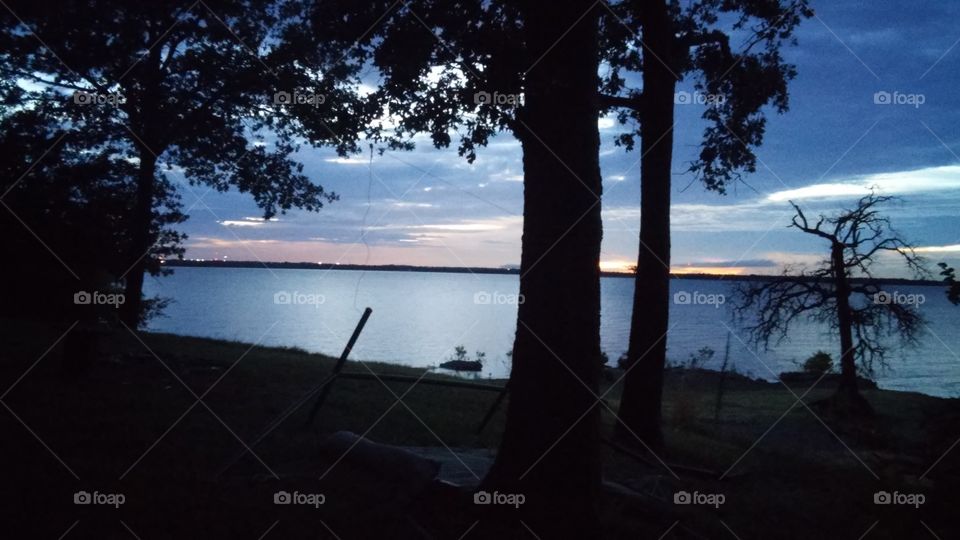 Water, Tree, Lake, Dawn, Landscape