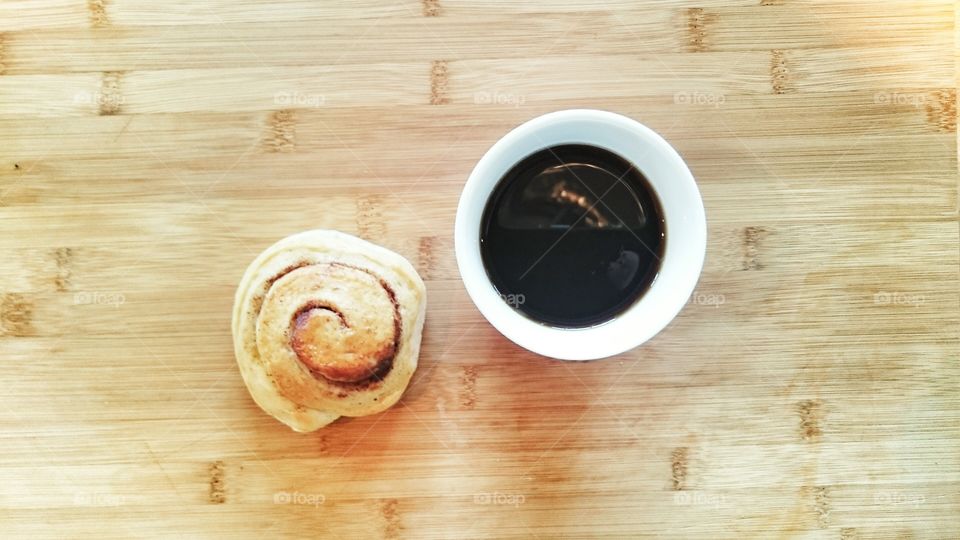 Coffee cup on table