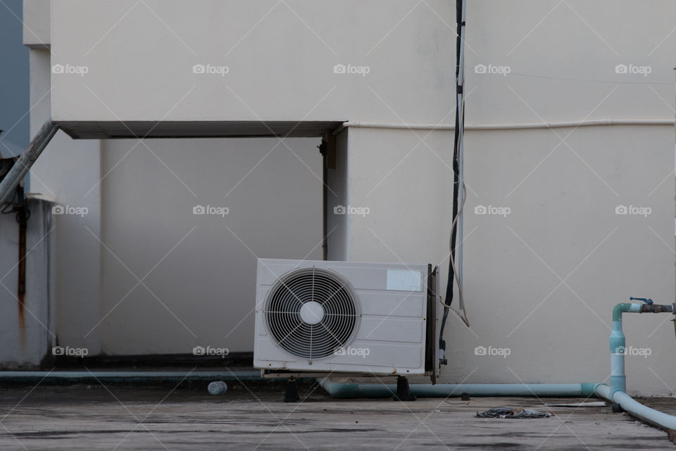 Air conditioner outside the building 