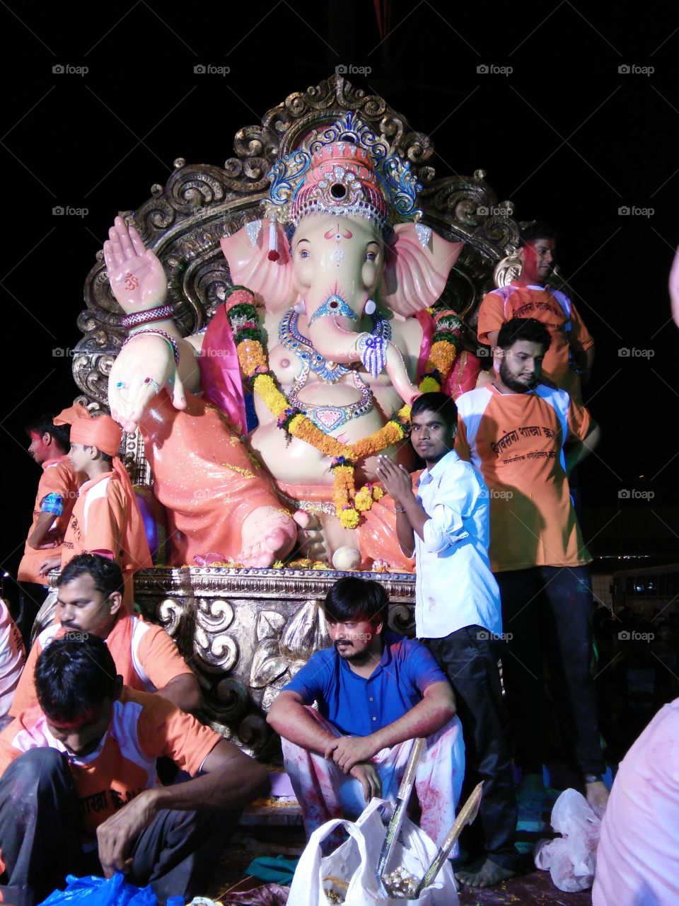 this is lord Shree Ganesha. son of Lord Mahadev. this festival specially celebrate in Maharashtra, India.