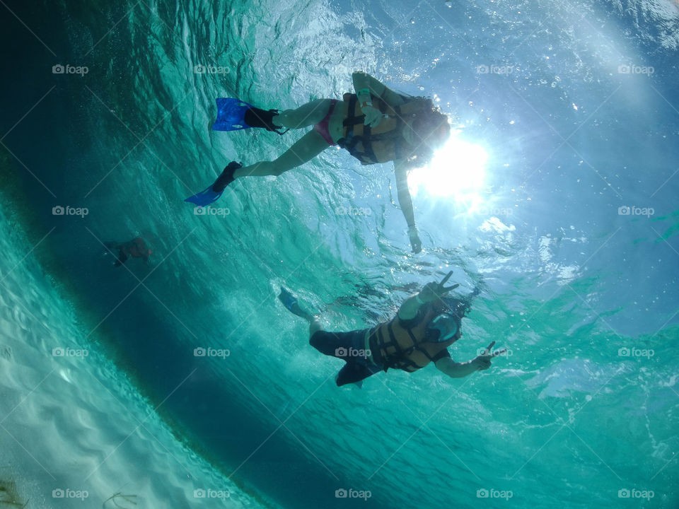 Snorkeling out to the reef from below looks like you are floating in another world.