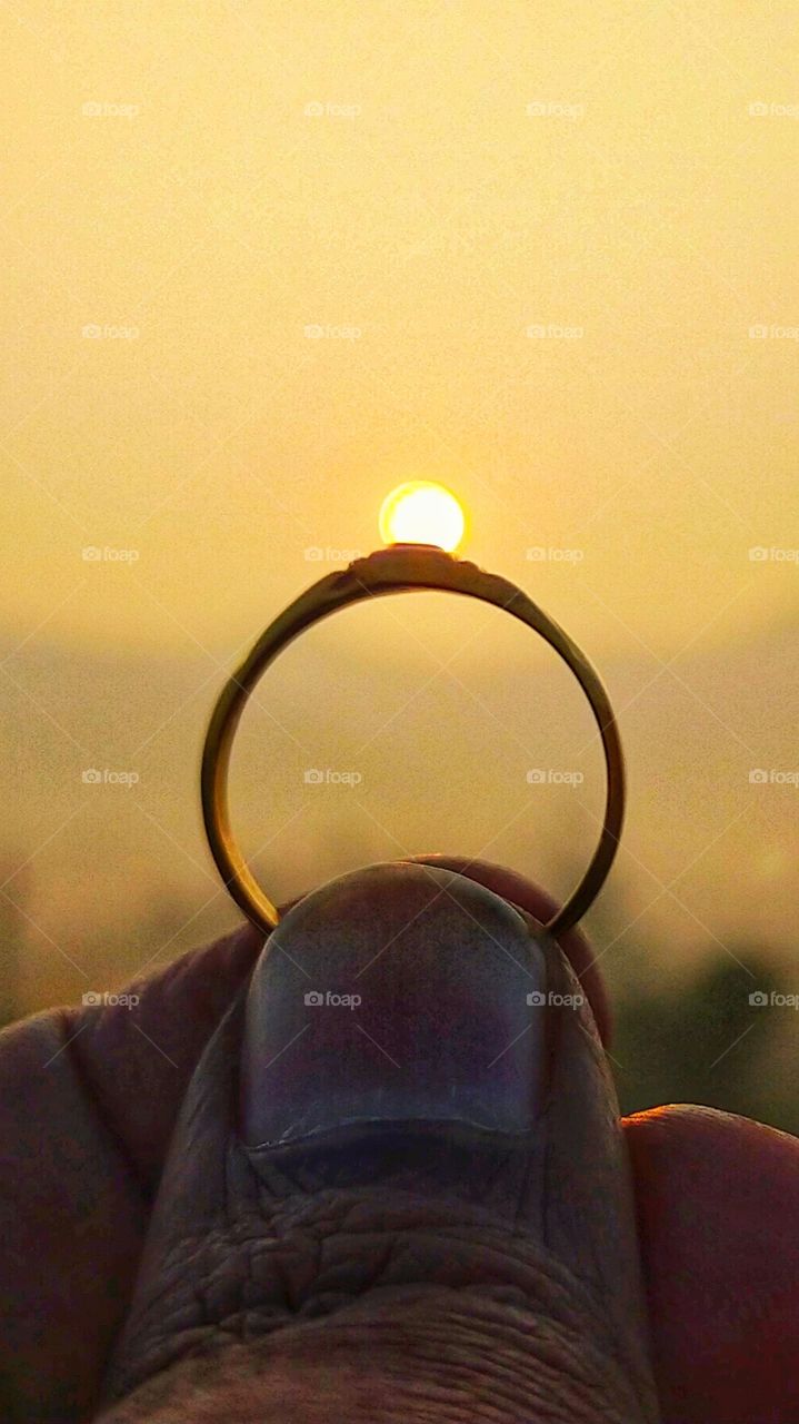 My ring is enriched with the jem of rising sun.