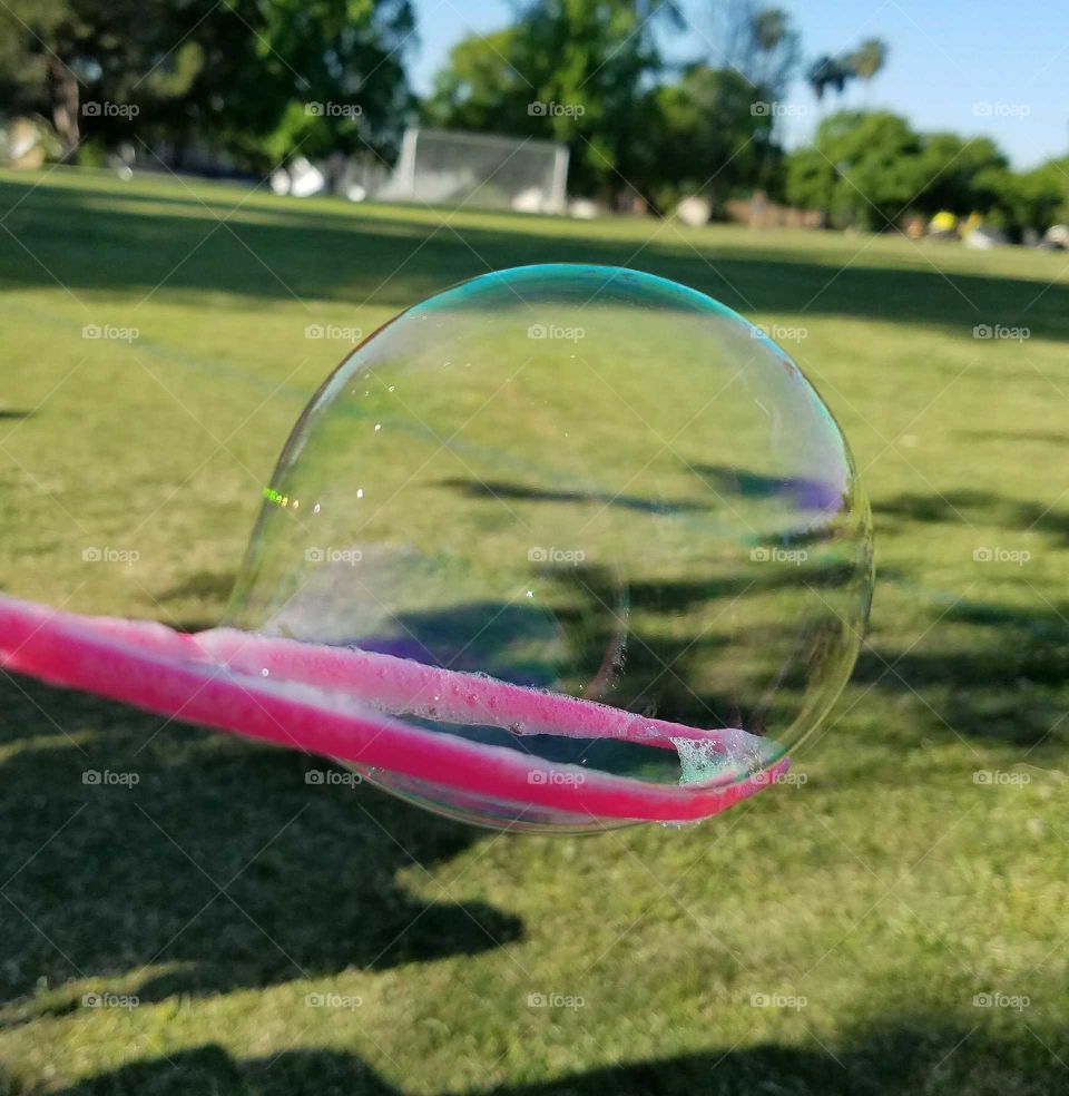 Fun with bubbles.