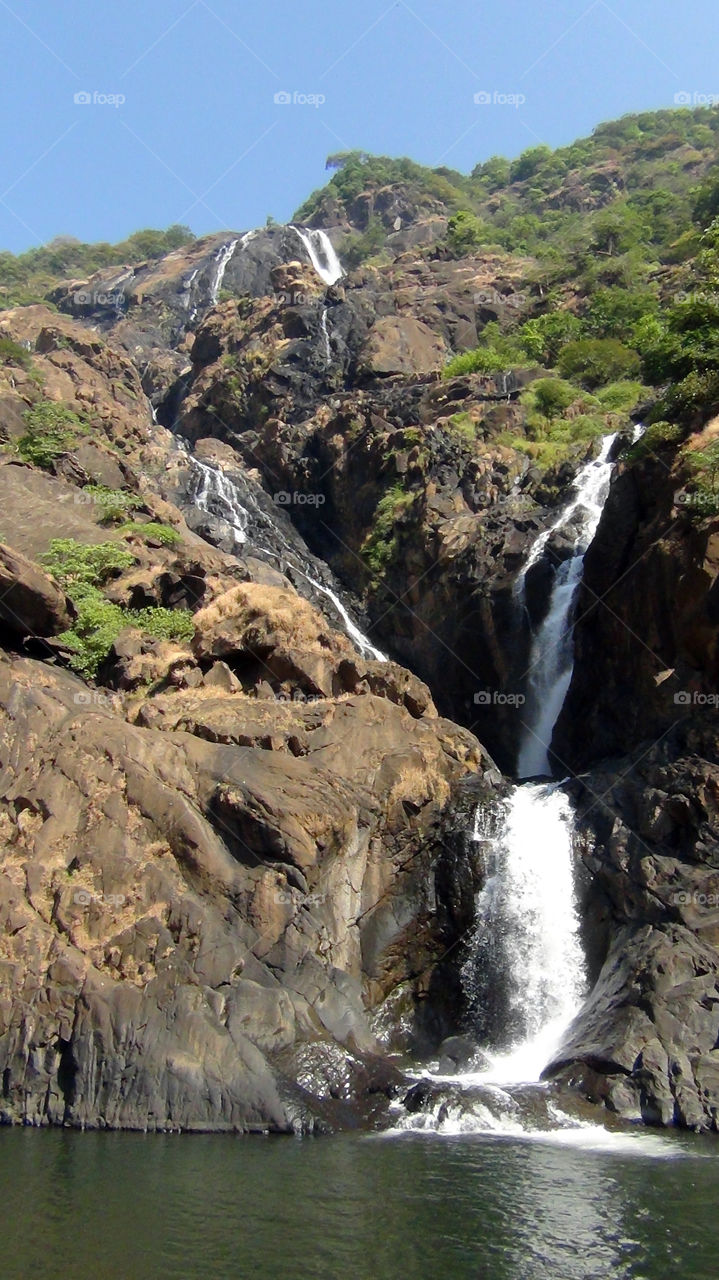 Dudhsagar waterfalls in Goa, India are a good place to visit if you are a nature lover.