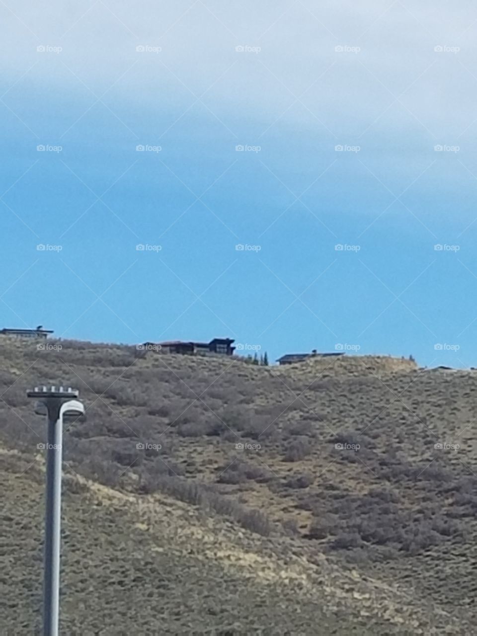houses on top of mountain