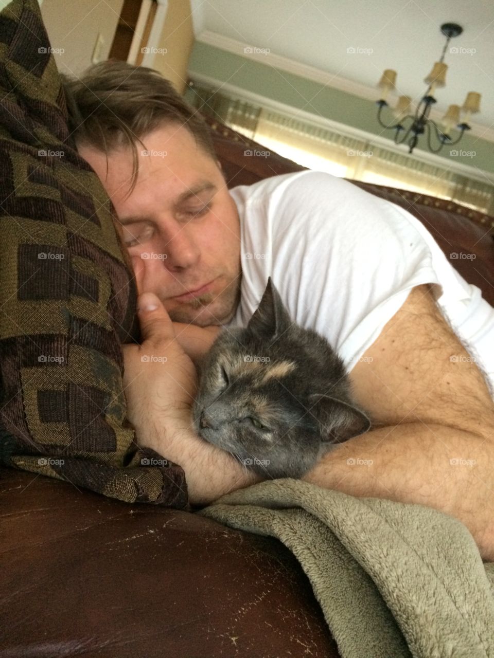 Sleeping with pet