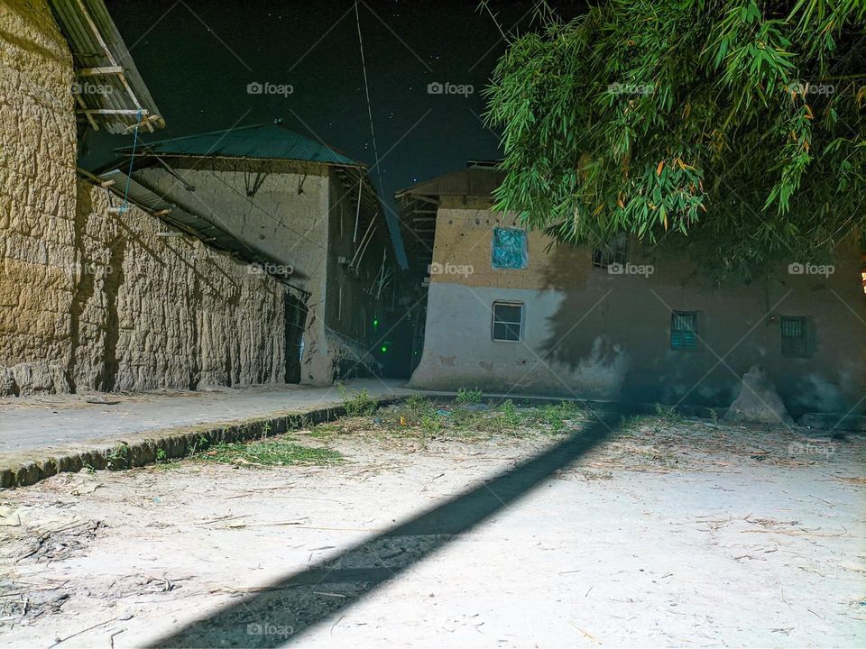 Bricks on one side of the ground!