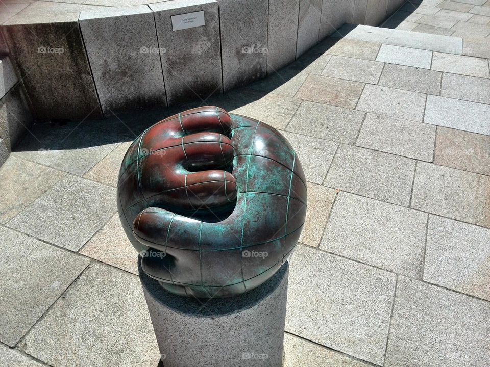 Tom Otterness funny sculpture in Scheveningen