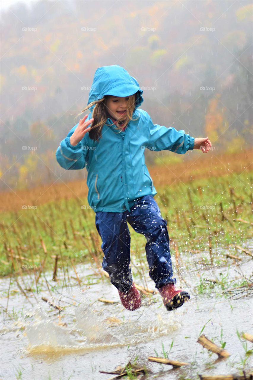 running in the rain