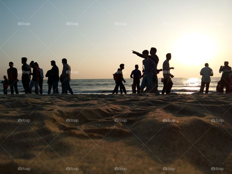 people gather here for watching sunset
