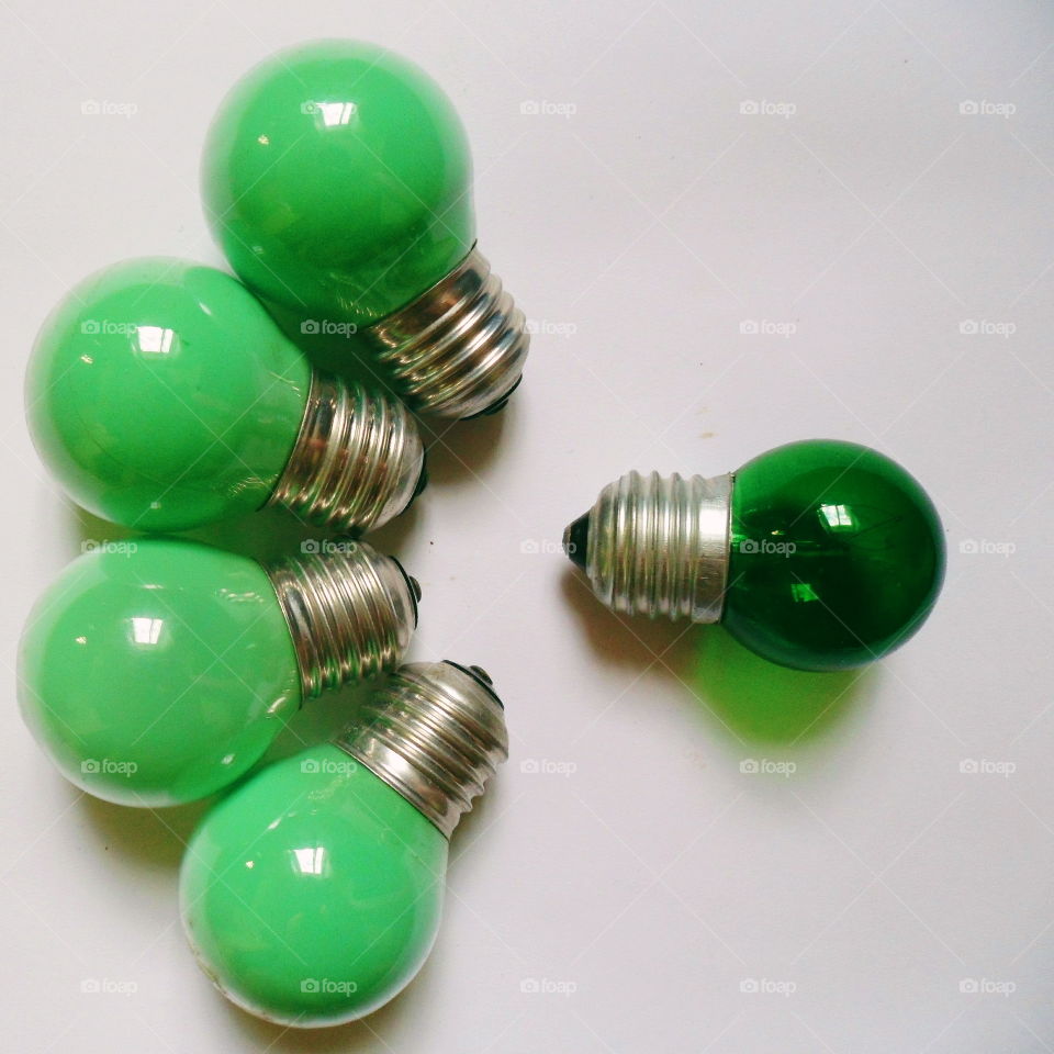 Green light bulbs