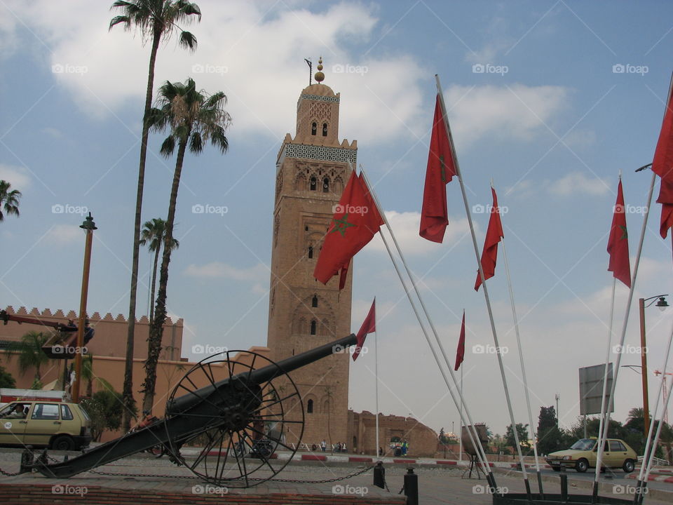 old military machine in Marrakech Morocco