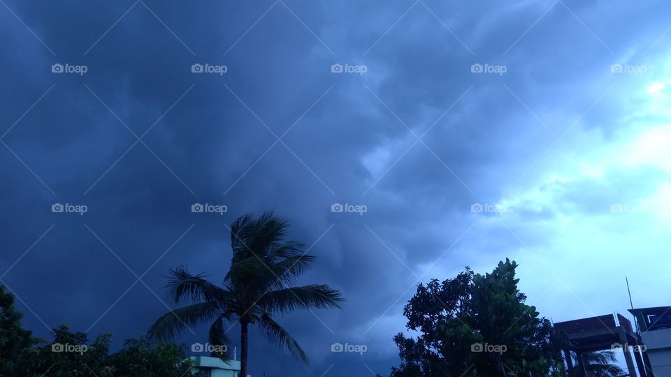 A small ray of blue light popping out, trying some way out ...