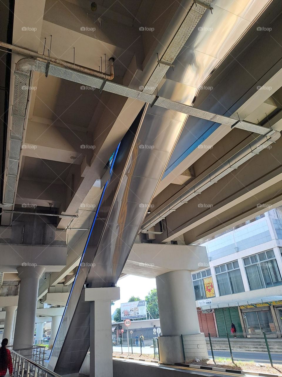 Under metro station architecture