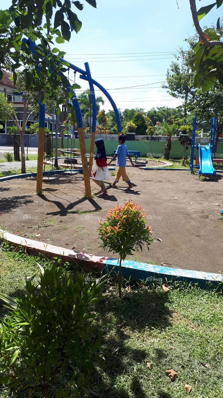 children enjoy playing in public areas