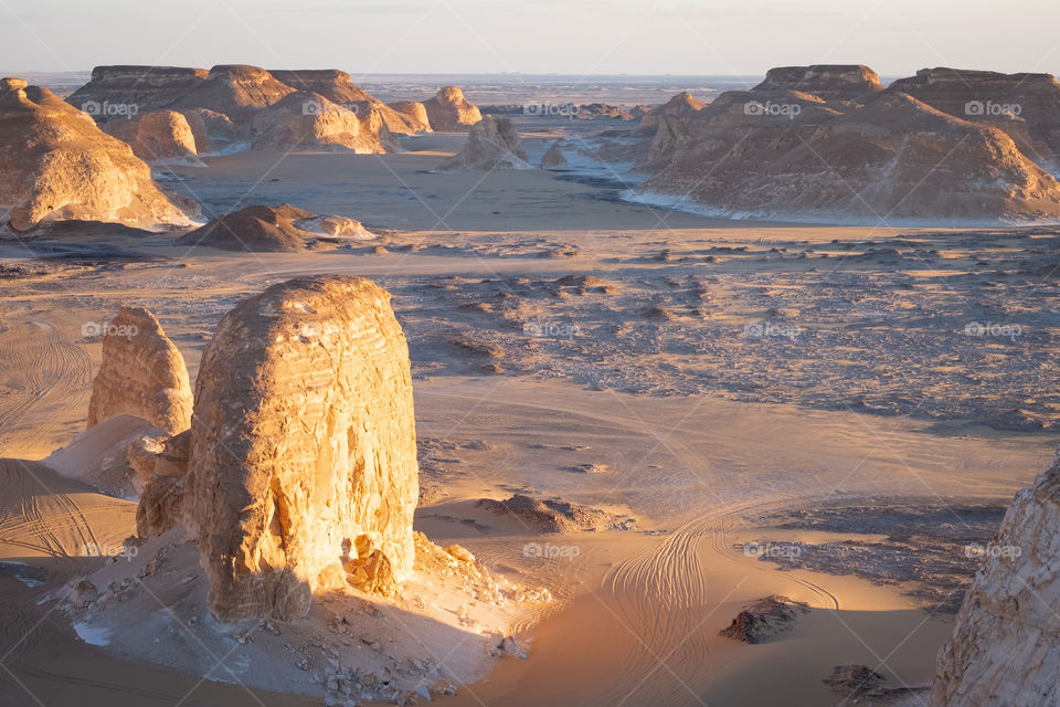 Beautiful shape of natural stone in White desert Egypt