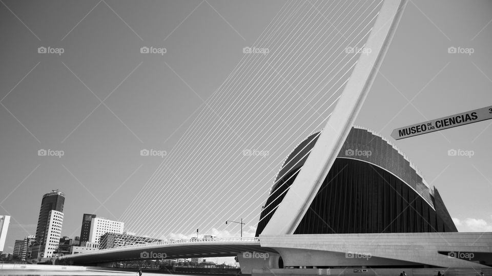 Bridge at the City of Arts and Science in Valencia, Spain