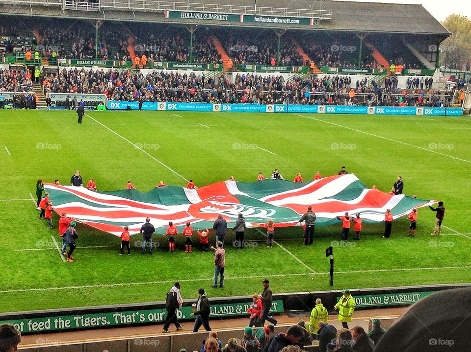 The Leicester Tigers playing Welford Road