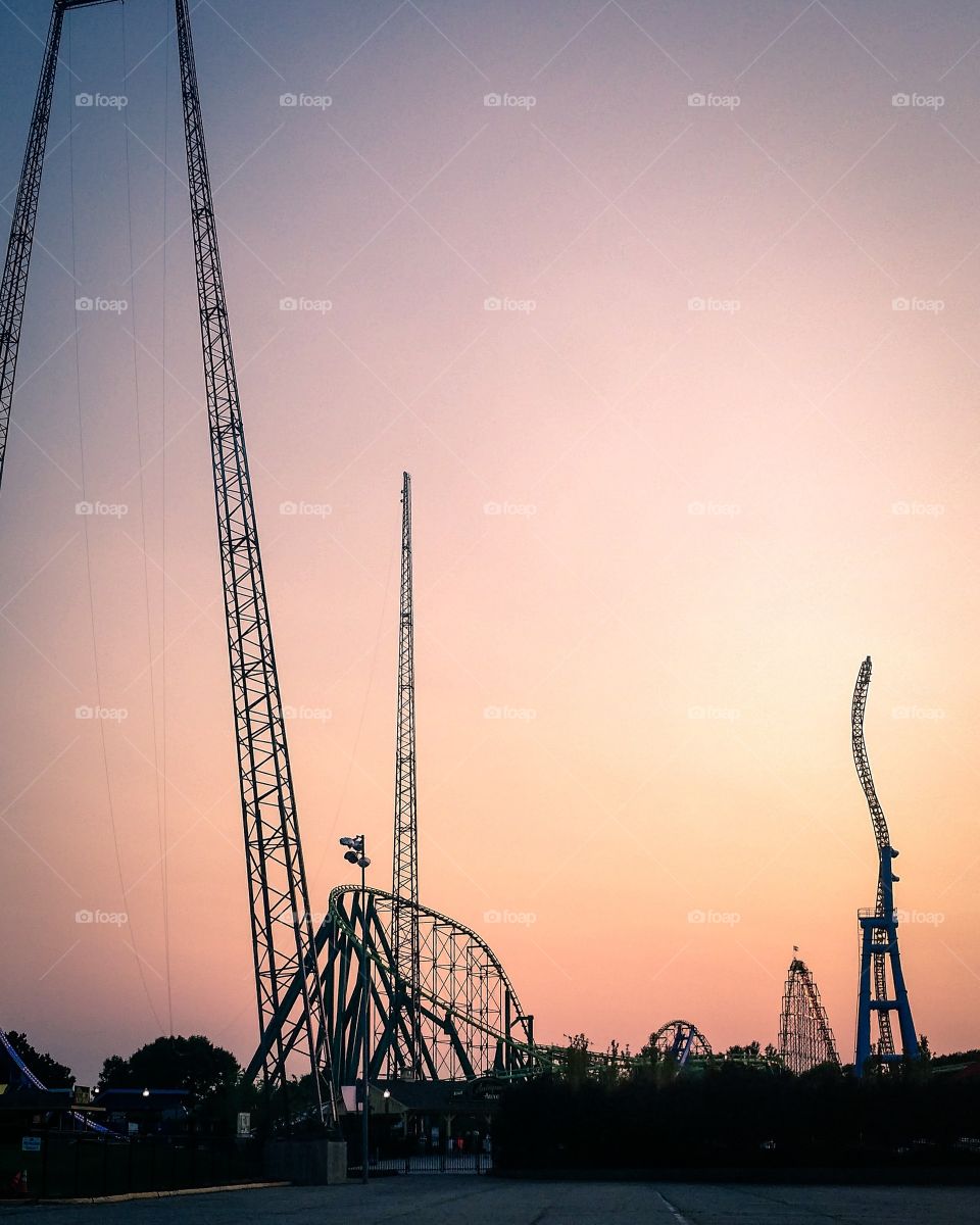Amusement Park Sunset