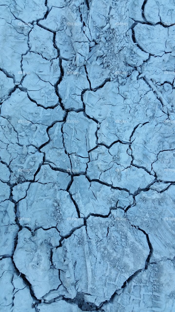 Cracked mud. Close up of a dried out muddy pit