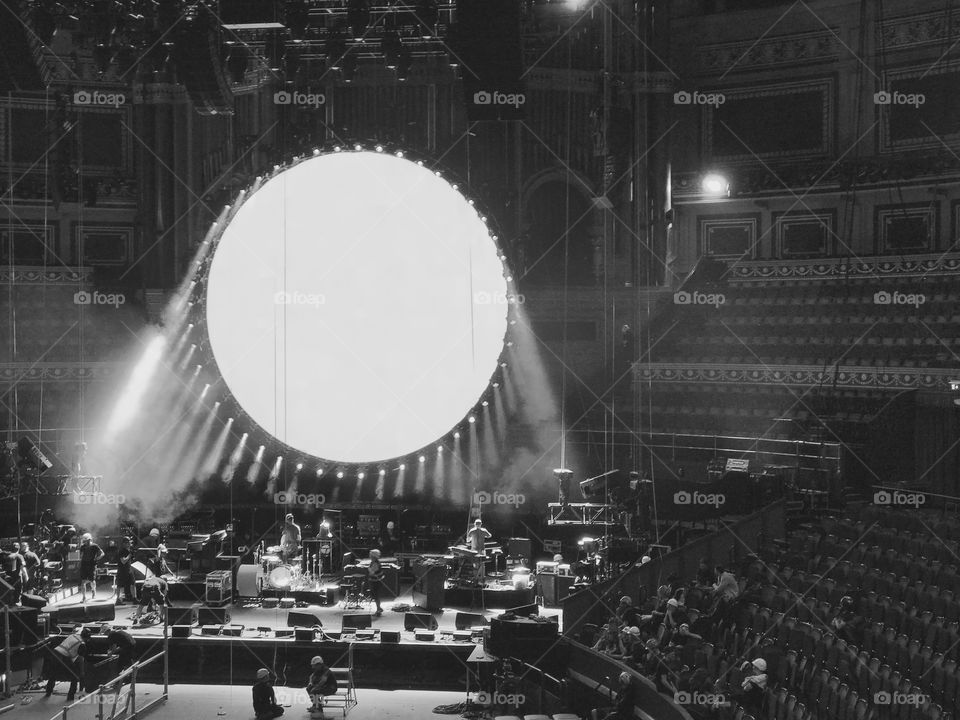 Stage set up in the Royal Albert Hall