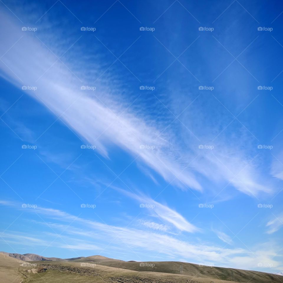 Mountain and blue sky