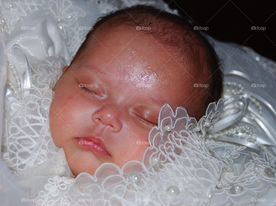 baby sleeping peaceful baptism by delvec