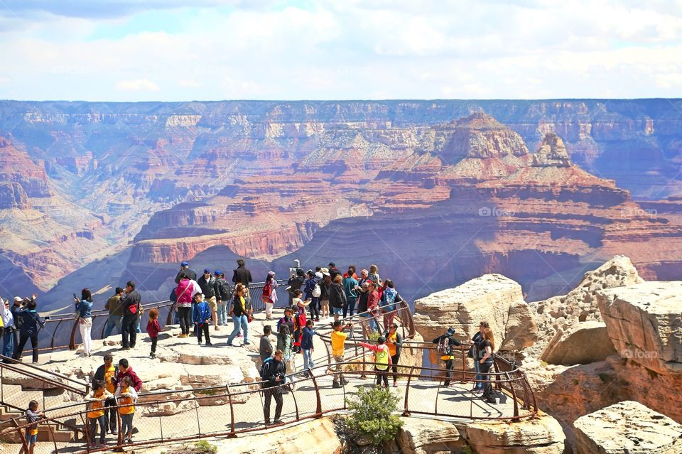 Tourists at the Grand Canyon