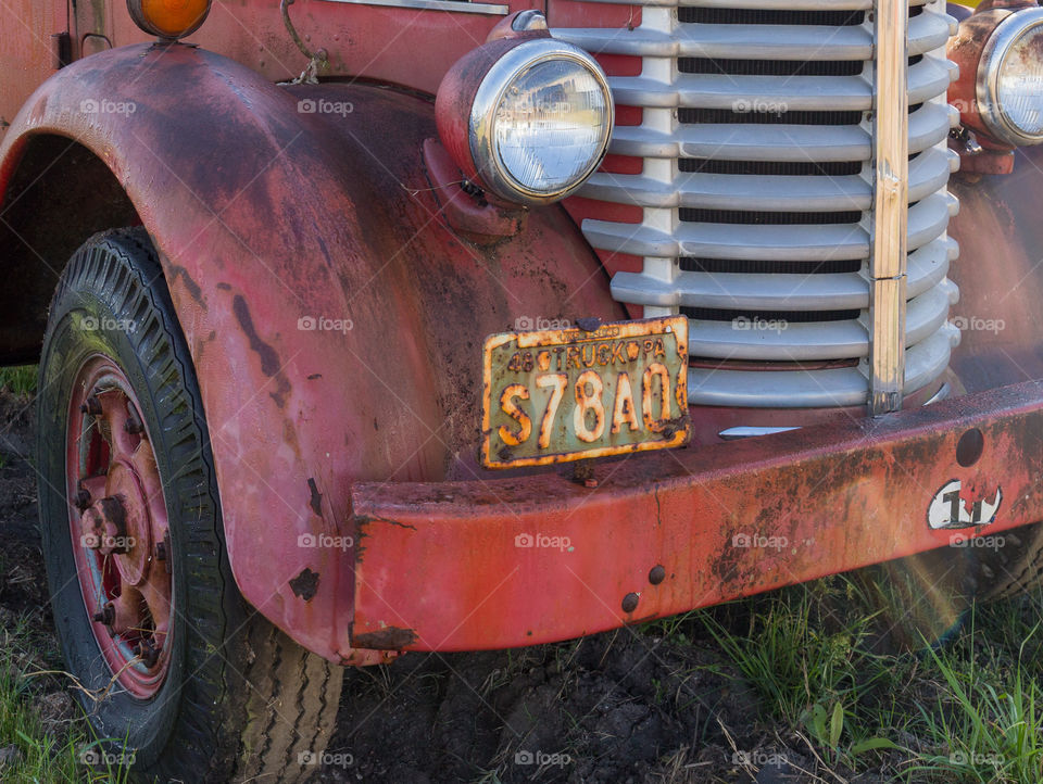 Rusty abandoned truck